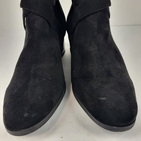 Anne Klein AKMAIA Knee High Faux suede Regular Calf Boots Black Size 11 - Picture 11 of 16